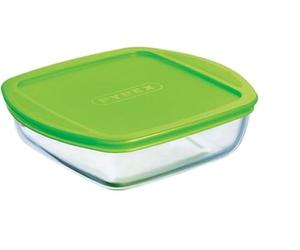 Pyrex 4936458 Cook&store Plat À Four En Verre Carré Avec Avec Couvercle 20x17 Cm