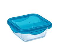 PYREX 4937908 FTE CUAD 16 cm 0,8 l Bleu océan C&G PX, acier inoxydable, ne s'applique pas