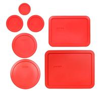 Pyrex 7 Lid Red Bundle for Pyrex 7211, 7210, 7203, 7201, 7200, 7202 Glassware Made in the USA