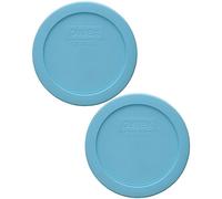 Pyrex 7200-PC 2-Cup Splash Blue Replacement Food Storage Lid - 2-Pack Made in the USA