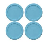 Pyrex 7200-PC 2-Cup Splash Blue Replacement Food Storage Lid - 4-pack Made in the USA