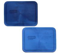 Pyrex 7210-PC-TR Lot de 2 couvercles de rechange pour conservation alimentaire Bleu marbré translucide 3 tasses Fabriqué aux États-Unis