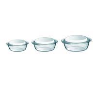 Pyrex - 912S637/5042 - Essentials Lot de 3 cocottes en verre 1,4L/2,1L/3L