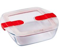 PYREX Boîte hermétique Cook & Heat 20 x 17 cm 1 L avec couvercle - Base en verre borosilicate