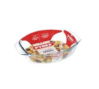 Pyrex Borosilicate Glass Oval Roaster with Easy Grip Handles, 30x21cm