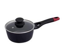 Pyrex - Casserole avec couvercle Optim aluminium - Tous feux dont induction - Revêtement antiadhésif sans PFAS - Ultra résistant aux rayures - Compatible lave-vaisselle - Poignée soft-touch (Ø16 cm)