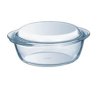 Pyrex Cocotte ronde transparente 2,1 l avec couvercle, passe au lave-vaisselle, passe au four jusqu'à 300 °C, CZ083