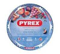 Pyrex Classic Bake & Enjoy Lot de 2 plats à quiche en verre Transparent 25 cm 1,1 l