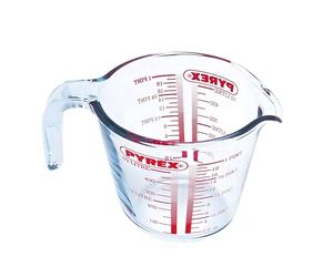 PYREX Classic Verre Doseur 0.5 L Gradué Précis Broc Mesureur Verre Résistant Bec Verseur Sans Goutte Poignée Ergonomique Compatible Micro-Ondes
