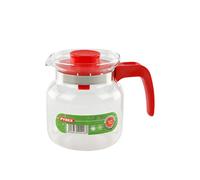 Pyrex Verseuse Classic haute en verre avec poignée rouge 1 L
