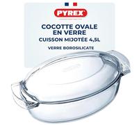 Pyrex Cocotte ovale en verre Blanc (Ecru) 5,8 l