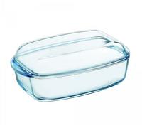 Pyrex Cocotte 466000 rectangulaire en verre transparent 6,5 l avec couvercle