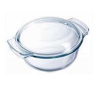 Pyrex Cocotte ronde 1450074, verre borosilicate 5,1 L compatible congélateur et micro-ondes