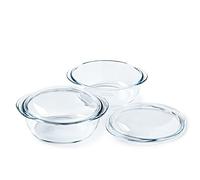 Pyrex® Collection 4 en 1| Cocotte en verre borosilicate | Lot de 2 | Cuisson vapeur, cuisine rapide et savoureuse, compatible micro-ondes et lave-vaisselle (Lot de 2 cocottes 2,3L)