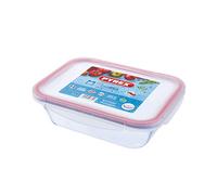 Pyrex Cook & Click Boîte alimentaire rectangulaire en plastique avec fermeture à clip 1,7 l