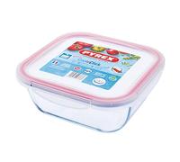 Pyrex Cook & Click Boîte alimentaire rectangulaire en plastique avec fermeture à clip 1,9 l