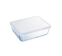 Boîte de conservation rectangulaire - PYREX - 1451007 - Couvercle en plastique - Verre borosilicate - 27 x 22 cm