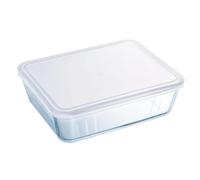 Pyrex - Cook & freeze - Plat Rectangulaire en Verre avec Couvercle Multicolore 0.80 L / 19x14 cm