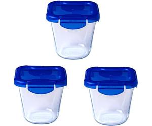 PYREX Cook & Go - Lot de 3 Lunchbox même capacité (3 x 0,8L - Pasta Box)