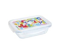 PYREX Cook & Go - LunchBox Rectangulaires Couvercle hermétique coloré - 0,8L - Verre Borosilicate - Compatible four, micro-ondes et lave-vaisselle - Made in France (Multicolor)