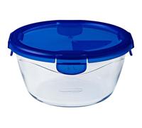PYREX COOK&GO Plat de conservation rond 0,7l 15cm + Couvercle bleu