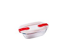 Boîte rectangulaire avec couvercle - PYREX - 1451023 - 17 x 10 cm - 400 ml - Cook & Heat - Base en verre borosilicate