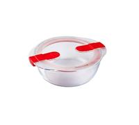 Pyrex Boîte ronde avec couvercle 1451018 20 x 18 cm 1,1 L Cook & Heat Base en verre borosilicate