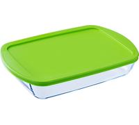 PYREX Plat à four rectangulaire en verre avec couvercle - Cook & Store