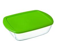 PYREX - COOK&STORE - Plat rectangulaire en verre avec couvercle 28*20 cm