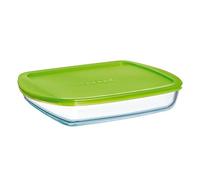 Pyrex Cook & Store Plat rectangulaire en Verre Peu Profond Haute résistance avec Couvercle 28 x 20 x 5 cm