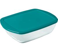 Pyrex Cook&Store récipient rectangulaire résistant à la chaleur avec couvercle 1.2L comme sur la photo