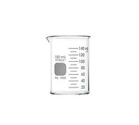 PYREX Griffin Borosilicate Glass Beaker- Low Form Graduated Measuring Beaker with Spout- Premium Scientific Glassware for Laboratories, Classrooms or Home Use- PYREX Chemistry Glassware, 150mL, 12/Pk