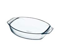 Plat à four - PYREX - Ovale 35x24 cm - Verre transparent - Résistant jusqu'à 300°C - Compatible lave-vaisselle
