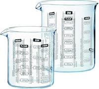 Doseurs - PYREX - Kitchen Lab - 2 pièces - 0,25 l et 0,5 l - Verre transparent
