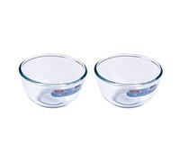 Pyrex Lot de 2 bols ronds classiques en verre - Passe au four et au micro-ondes - Transparent - 0,5 l