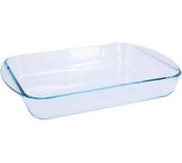 Pyrex Lot de 2 plats à rôtir rectangulaires compatibles micro-ondes Transparent 35 cm