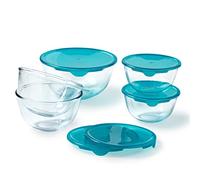 Pyrex Lot de 5 jattes avec couvercle 2x 0,5L + 1x 1L + 2x 2L