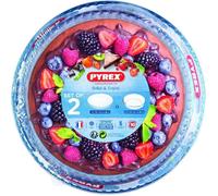 PYREX - Lot moule à manque verre 26cm + moule à tarte verre 28cm
