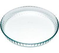 Pyrex - Moule à tarte 25 cm - Plat à tarte en Verre - Plat Pyrex Ultra-Résistant aux Chocs Thermiques et Aux Rayures - Verre Borosilicate - Bords Ondulés - Cuisson Homogène