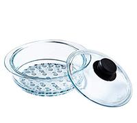 Pyrex - Panier Vapeur 20cm et Couvercle avec bouton - Verre Borosilicate - Made in France