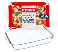 Pyrex Rôtissoire rectangulaire en verre, Blanc, 40 x 27 cm