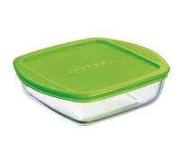 Pyrex 4936456 Cook&store Plat À Four En Verre Carré Avec Avec Couvercle 14x12 Cm