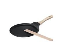 PYREX - Poêle Cook&Care aluminium recyclé - Tous feux - Revêtement antiadhésif sans PFAS - Résiste aux rayures - Compatible lave-vaisselle - Poignée effet bois (Ø26 cm (Crêpère))
