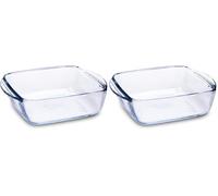 PYREX PREPWARE - Plat carré en verre 20 x 17 cm -1 l (Lot de 2)