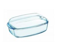 Pyrex Récipient Casseroles à cocotte avec couvercle en verre, 4,6 l, résistant à la chaleur, passe au four, au micro-ondes, en verre, peint, passe au lave-vaisselle