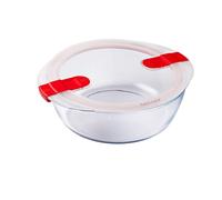 PYREX Récipient hermétique rouge pour cuisson et chauffe - 2,3 L - 26 x 23 x 8 cm