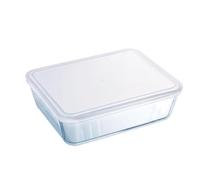 Pyrex® Récipient rectangulaire Boro 22,5 x 17,5 x 6,5 cm -1,5 l Pp - Polypropylène adapté au congélateur, passe au micro-ondes, couvercle fermeture pression avec joint en silicone