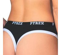 Pyrex Slip Femme Coton Stretch (Paquet de 2) Perizoma Femme Coton Doux - Tanga Invisible - Slip Brésilien Confortable XS-L, L