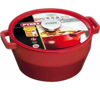 PYREX Slow Cook Cocotte ronde, avec couvercle, ø 280 mm, rouge