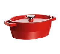 , SlowCook Cocotte Ovale rouge 33 cm en fonte